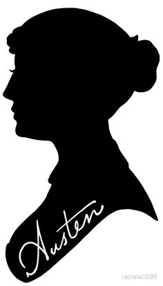 Jane Austen" by rachels1689 | Redbubble Jane Austen Portrait, Jane Austen Silhouette, Jane Austen Bookmark, Jane Austen Illustration, Jane Austen Art, Jane Austen Tattoo, Silhouette Head, Jane Austen Inspired, Jane Austin