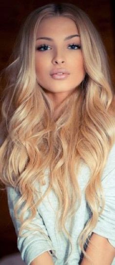 Gorgeous hair AND makeup . Alena Shishkova, 2015 Hairstyles, Long Blonde, Long Blonde Hair, Popular Hairstyles, Hair Envy, Great Hair