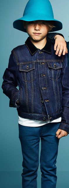 Burberry Kids Boys Blue Denim Jacket & Hat Burberry Boys Outfits, Burberry Dress Baby Christmas Picture, Burberry Baby Boy, Burberry Childrenswear, Burberry Coats & Jackets, Cute Boy Outfits