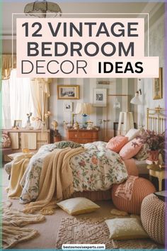 Transform your space with these 10 inspiring vintage bedroom decor ideas! Discover how to blend classic charm with modern comfort by incorporating antique furniture, retro color palettes, and nostalgic accessories. Whether you're a fan of shabby chic or mid-century elegance, these tips will help you create a cozy and stylish retreat that reflects your unique personality. Get ready to explore vintage wallpapers, eclectic decor pieces, and creative storage solutions that enhance your bedroom's vintage vibe. Click through for more inspiration and start your decor journey today! Cozy Shabby Chic Bedroom, Vintage Comforter Sets, Vintage Bedroom Ideas For Small Rooms, Shabby Chic Bedrooms On A Budget, Vintage Bedroom Decor Ideas, Vintage Bedroom Styles, Vintage Inspired Bedroom, Vintage Decor Ideas