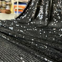 💗Black Sequin Fabric, Black Full Sequin Fabric, Fabric for Party Dress,  Glitz Full Sequins on Black Mesh (140 cm Width/1.53 yards/55 inch)💗 Unleash Your Sparkle with Sequin Fabric!✨ Elevate your style game with our dazzling sequin fabric, tailor-made for creating captivating clothing pieces. With a generous width of 140 cm or 1.53 yards or 55 inches wide, our sequin fabric adds a touch of radiance to your designs. Perfect for fashion-forward individuals and dressmaking enthusiasts, this desig Black Sequin Fabric With Contrast Sequin For Party, Black Sparkling Sequin Fabric For Party Season, Black Glitter Sequin Fabric For Festive, Black Glamorous Sequin Fabric With Contrast Sequin, Black Embellished Sequin Fabric, Glamorous Style, Dress Crafts, Sequin Fabric, Black Mesh, Luxury Decor