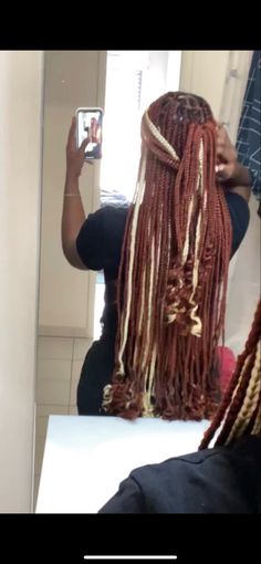 Colour 350 And 613 Braids, Box Braids With Two Different Colors, 2 Toned Braids, Copper And Blonde Knotless Braids, 350 And 613 Knotless Braids, Blonde And Brown Hair Color Braids, Calico Braids Black Women, Blonde And Copper Braids, French Curls Braids Color Combo