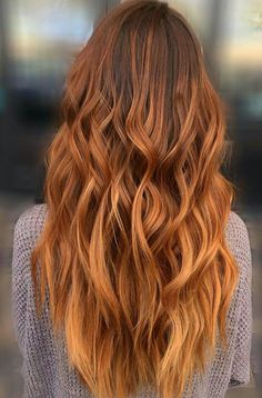 Ombré Ginger, Ginger Baylage Hair, Brown To Ginger Balayage, Ginger Ombre, Pretty Red Hair, Red Balayage Hair, Hair Color Caramel, Goth Hair