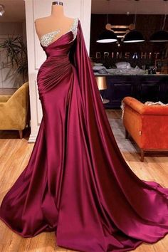 Gorgeous Mermaid Beads Evening Prom Dress WIth Ruffles A Line Prom Dress, Crystal Dress, Prom Dress Evening, A Line Prom Dresses, فستان سهرة, Long A, Gala Dresses, Modieuze Outfits, Dresses Elegant