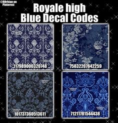 the royal high blue decal code is available for all types of wallpapers