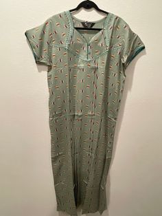 Green Printed Sleepwear For Sleepover, Multicolor Short Sleeve Sleepwear With Floral Print, Multicolor Floral Print Short Sleeve Sleepwear, Multicolor Floral Print Sleepwear With Short Sleeves, Green Summer Sleepwear For Home, Printed Short Sleeve Sleepwear For Home, Green V-neck Sleepwear, Green Short Sleeve Summer Nightgown, Printed Summer Nightgown For Sleep