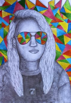 Student Self Portrait Ideas, Art Self Portrait, High School Drawing, Color Art Lessons, Self Portrait Drawing, Grid Art