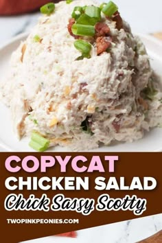 this copycat chicken salad is so easy to make it's the perfect side dish