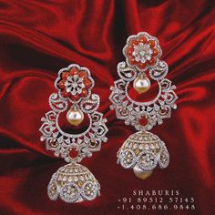 Diamond Jhumka,coral Diamond Jhumka Jewelry Designs,south Indian Jewelry,jhumka Earrings,jhumki,coral Indian Jewellery Designs NIHIRA - Etsy Fusion Style Jhumkas For Reception With Stone Work, Fusion Style Stone Work Jhumkas For Receptions, Red Chandbali Jhumkas With Intricate Design, Traditional Jhumkas For Receptions And Festivals, Red Jhumkas With Intricate Design For Diwali, Intricate Design Jhumkas For Reception And Festivals, Red Bollywood Jhumkas With Intricate Design, Intricate Jhumkas For Receptions And Festivals, Intricate Jhumkas For Reception And Festivals