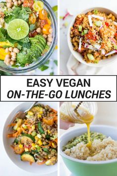 easy vegan on the go lunches