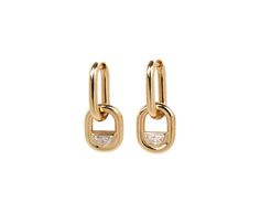 With a geometric sparkle and subtle movement, these State Property earrings can be worn by absolutely anyone. The 18K yellow gold huggie hoops connect to 18K yellow gold latch backs. An 18K yellow gold drop is set with a half moon diamond for the perfect amount of heavy gold and subtle shimmer. Remove the drops for a simple pair of huggies! total length : 7/8"18K yellow gold hoop dimensions : just under 1/2" x 1/4"18K yellow gold and diamond drops : 1/2" x 3/8"diamonds : 3mm x 5mm each : .23cttw Luxury Gold-plated Diamond-cut Jewelry, Luxury Delicate Yellow Gold Earrings, Luxury Diamond Earrings With Lever Back, Luxury Yellow Gold Diamond Earrings With Pave Setting, Half Moon Diamond Earrings, Half Moon Diamond, Convertible Jewelry, Daniela Villegas, Rebecca Overmann