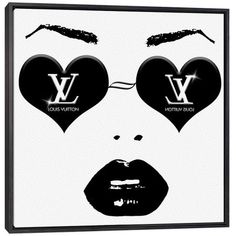 Original LV Fashion Face Monochrome by Pomaikai Barron arrives ready to hang, with hanging accessories included and no additional framing required. Every canvas print is hand-crafted in the USA, made on-demand at iCanvas, and expertly stretched around 100% North American Pine wood stretcher bars. Lv Art, Chanel Tshirt, Louis Vuitton Pattern, Chanel Wall Art, Honeymoon Hotel, Chanel Art, Lv Fashion, Graphic Wallpaper, Fashion Wall Art