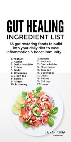 Healthy Gut Recipes, Gut Health Diet, Gut Healing Recipes, Gut Health Recipes, Probiotic Foods, Ingredient List, Makanan Diet, Gut Healing, Healing Food