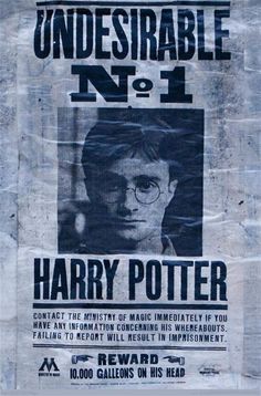 an old harry potter wanted poster