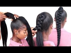 How To Do Ponytail Braids, How To Put On Ponytail Extension, Easy Ponytail Hairstyles For Black Women Natural Hair Straight, How To Make A Ponytail With Braid Hair, How To Make Ponytail Extension, Diy Braided Ponytail For Black Women, How To Do A Ponytail With Braiding Hair, Ponytail Extension For Black Women, Short Braided Ponytail