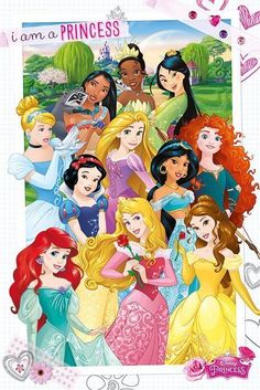 the disney princesses are all dressed up in their dresses