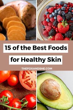 What To Eat For Good Skin, Fruits And Vegetables For Glowing Skin, Self Care Food Recipes, Foods For Dry Skin, Best Fruit For Skin, Eating For Skin Health, Clear Skin Diet Recipes, Meals For Clear Skin, Food Good For Skin