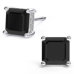 PRICES MAY VARY. 💎High-quality💎 Trendy square clear, black, blue sapphire gemstone stud earrings that are as stunning as real diamonds, at a fraction of the price. 💎Stud Earrings Size💎 5mm (1.0ct), 6mm (1.5ct), 7mm (2.0ct), 8mm (2.5ct), Post length: 11mm / 0.43inch. Made with 925 sterling silver the highest quality, comfort, and durability for all-day wear. 💎Brilliance Asscher-Cut💎 Featuring an Asscher cut design that maximizes brilliance and sparkle, these CZ stud earrings are the perfect Square Stud Earrings, Asscher Cut Diamond, Gemstone Stud Earrings, Square Earrings Studs, Asscher Cut, Square Stud, Cz Stud Earrings, Earrings Studs, Stud Earrings For Women