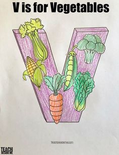 the letter v is for vegetables