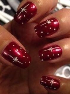 Diy Christmas Nail Designs, Christmas Present Nails, Christmas Nails Diy, Manicure Nail Designs, Ombre Nail, Nagel Tips, Cute Christmas Nails, Christmas Gel Nails, Christmas Nails Easy