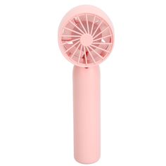 a pink portable fan on a white background