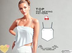 the top sewing pattern is available for all types of women's tops and skirts