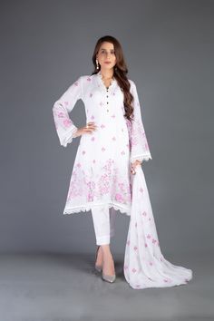 Bareeze Emeraude Range Bnl1025 White Collection 2021 Fitted Cotton Lawn Suit With Long Sleeves, Spring Cotton Lawn Suit With Long Sleeves, Long Sleeve Lawn Suit With Chikankari Embroidery, Fitted Casual Lawn Suit For Spring, Fitted White Lawn Suit With Floral Embroidery, Casual Fitted Lawn Suit For Spring, Fitted Pink Lawn Suit With Long Sleeves, Spring Embroidered Long Sleeve Lawn Suit, White Fitted Long-sleeve Lawn Suit