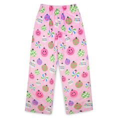 100% polyester Front pockets Fabric-covered waistband Machine washable Available in children's sizes Plush Pants, Holiday Ice Cream, Cotton Pajama Set Women, Tablet Pillow, Striped Pajama Pants, Bear Halloween, Black Pajamas, White Pajamas, Sour Patch Kids