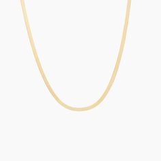 Dezi 18 in. Herbone Necklace - 14K Yellow Gold. This gold herringbone necklace is as on trend as can be. Featuring lustrous links that lay smoothly on the skin, a classic herringbone necklace is a necessary staple in every fashionistas stack. Classic 14k Gold Herringbone Necklace Gift, Minimalist Yellow Gold Herringbone Necklace For Formal Occasions, Classic 14k Gold Snake Chain Necklace, Minimalist 14k Gold Herringbone Necklace With Box Chain, 14k Gold Herringbone Necklace, Classic Yellow Gold Herringbone Necklace With Delicate Chain, Classic 14k Gold Herringbone Necklace, Classic 14k Gold Herringbone Necklace With Delicate Chain, Classic 14k Gold Herringbone Necklace With Box Chain