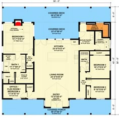 the floor plan for a two story house