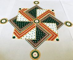 an intricately designed design on the floor