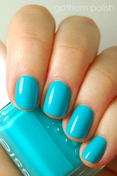 i feel like this is the color i've been searching for Spring Bright, Turquoise Nails, Colorful Nails, Blue Nail Polish, Nail Colours, Colour Combos, Blue Nail