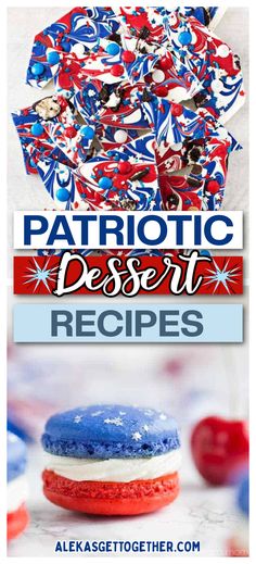 patriotic dessert recipe with red, white and blue frosting