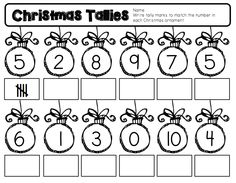 christmas numbers worksheet for kids to practice counting