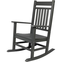 a gray rocking chair on a white background