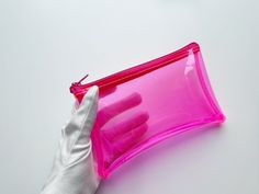 "Pink phone pouch, pencil casse, travel toiletry, hot pink, makeup bag, simple purse, easy to clean, bag organizer, jelly handbag, security Standard Shipping = Express Shipping by Fedex Vinyl cosmetic bag made of milky transparent material. Easy to keep clean, practical.  Our vinyl does not have a violet or blue color. size 18 x 15 cm // 7.09 x 5.9 inches We offer gift wrapping and beautiful personalized tickets. You can order our products for a gift and we will send them directly to the person you gave. Our bag are 100 % handmade. We are a legally operating company from Europe. Our bags are patented, 95% of our offer is vegan (free from cruelty), vinyl made of bags is biodegradable and in our work we use environmentally safe accessories, for example, RAINFOREST ALLIANCE CERTIFIED. If you Hot Pink Makeup, Simple Purse, Pink Makeup Bag, Pink Phone, Cute Wallets, Transparent Material, Bag Organizer, Beautiful Mask, Pink Makeup