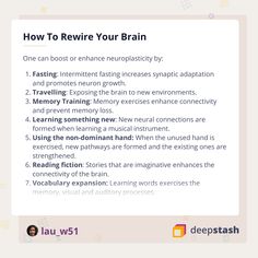 Brain Plasticity Neuroplasticity, Neuroplasticity Art, Neuroplasticity Quotes, Fasting Intermittent, Improve Brain Power, Memory Training