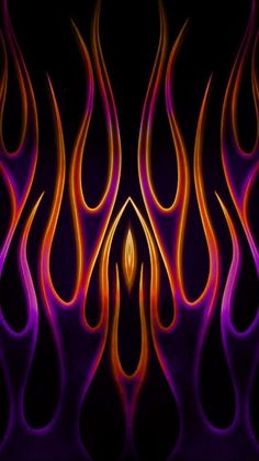 an image of fire flames on a black background with red and yellow colors in the middle