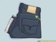 3 Ways to Wear Boyfriend Jeans - wikiHow Life Best Boyfriend Jeans Body Types, Boyfriebd Jeans, Boyfriend Jeans Cuffed, Luxury High Rise Boyfriend Jeans, Non-stretch Denim Blue Jeans With Button Closure