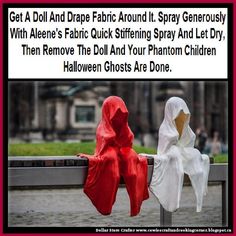 two women sitting on a bench with the caption get a doll and drags fabric around it