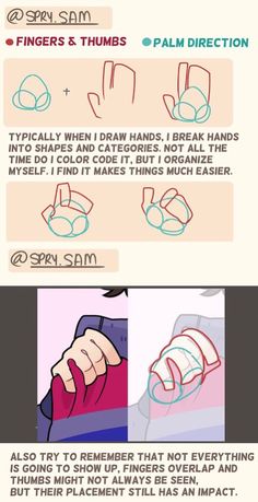 the instructions for how to draw hands and fingers