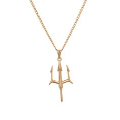 DESCRIPTION Command attention with our Gold Trident Pendant Necklace for men, a symbol of absolute self-control, patience, and heroism. Crafted from premium stainless steel with a sleek link chain, this versatile accessory exudes wisdom and adulthood, making it a must-have for any style. Whether you're navigating the daily grind or stepping into a special occasion, this classic, timeless, and bold pendant effortlessly complements your outfit, adding a touch of individuality and strength. Available in Silver, Gold, and Black. SPECS > Style: Link Chain Necklace with Pendant> Material: 316L Stainless Steel> Chain Length: 55cm> Pendant Size: 38 x 23 mm> Water & Sweat Resistant > Will not tarnish, rust, or fade> Hypoallergenic SIZING One size fits all. Not adjustable. SHIPPING Ships Within 24 H Trident Pendant, Chain Necklace With Pendant, Black Specs, Necklace With Pendant, Daily Grind, Link Chain Necklace, Necklace For Men, Self Control, Chain Link Necklace