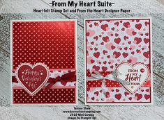 valentine's day card made with the heart suite from my heart suite