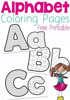 the alphabet coloring pages are free printable for kids to color and practice their letters