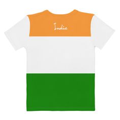 This India t-shirt is perfect for all the Indian patriots out there. Show off your patriotism by wearing this t-shirt to all your favorite places. You'll be sure to get lots of compliments and you'll be so proud of yourself for wearing this! Made of 95% Polyester and 5% Elastane. Smooth fabric and regular fit. Find more India flag clothes on page https://yvddesign.com/collections/india-flag-designs +++ PRODUCT DESCRIPTION +++ 95% Polyester, 5% Elastane (fabric composition may vary by 1%) Smooth Proud Of Yourself, Flag Designs, India Style, India Flag, Flag Outfit, Elastane Fabric, Flag Colors, India Fashion, So Proud