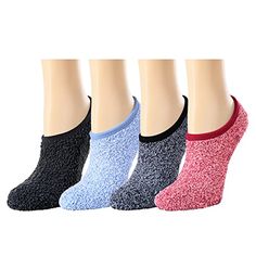 NON-SLIP SOCKSGrippy socks for women. The anti-slip nubs work well, nice thick gripper socks for warmth and safety. The grips on the bottom are great for people on hardwood floors. No squeezing your feet into shoes around the house and your toes are not hurting. Non slip fluffy socks for women elderly.SIZE & PACKINGOne size fits all non skid socks, easy to slip on and off, fits women's shoe size 5-10; Low cut ankle socks; 5 pairs of red, black, brown, blue and grey no show fuzzy socks for wo Thanksgiving Socks, Color Socks, Holiday Socks, Fluffy Socks, Non Slip Socks, Comfy Slippers, Fuzzy Socks, Socks For Women, Women's Socks