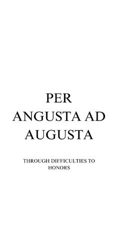 the cover of per angusta ad augusta through difficultities to donors