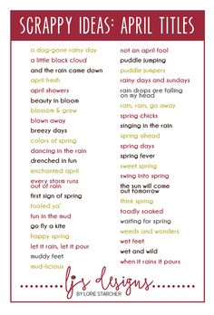 a printable poem that says scrappy ideas