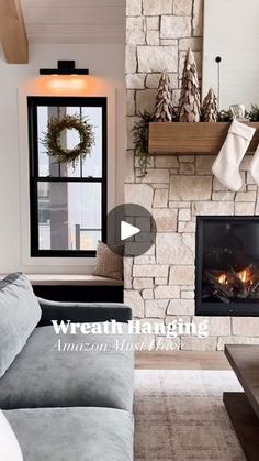 a living room filled with furniture and a fire place