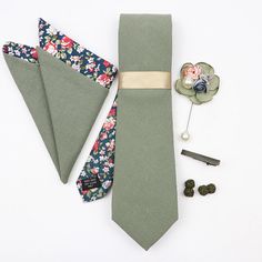 The Sage Tie Set - Jack and Miles Trending Wedding Colors, Groomsmen Attire Ideas, Belize Wedding, Mens Aesthetic, Matthew 25, Wedding Color Trends, Tie Matching, Trending Wedding, Wedding Tie